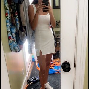 White floral texture urban outfitters dress